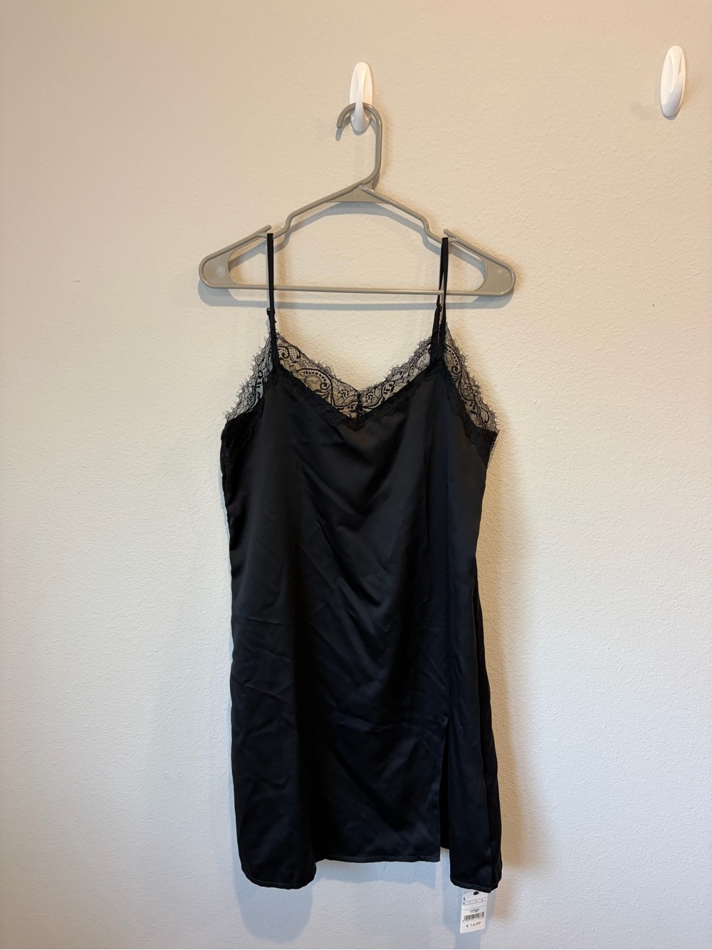 NWT Black slip dress